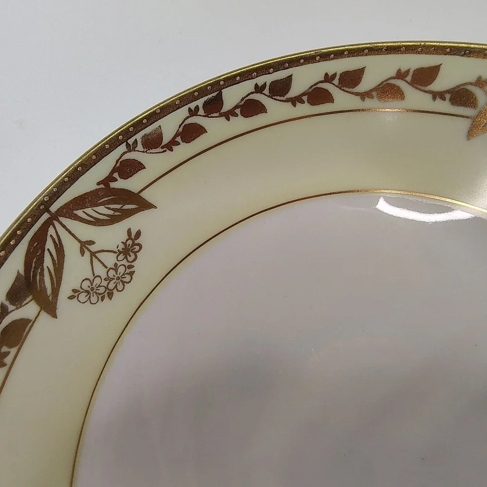 Footed Bowl Gold Floral Accent Decorative Bowl Candy Dish - Approx 5.5